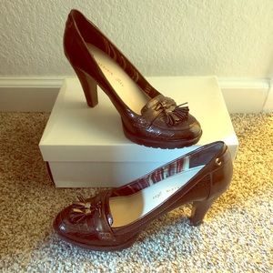 Anne Klein iFlex Brown loafer style heels